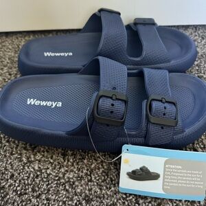 BRAND NEW Weweya Sandals Adjustable BLUE 10.5-11.5 (44-45)